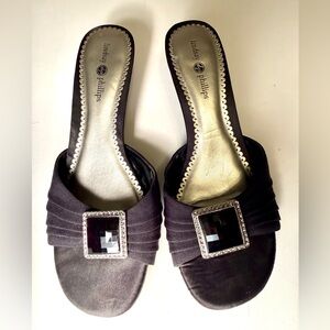 Lindsay Phillips Sharyn Black Kitten Heel Slide